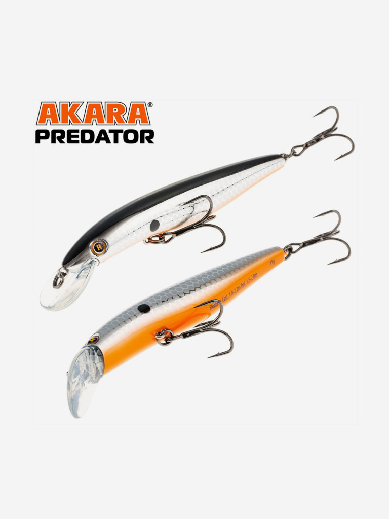 Воблер Akara Predator 100F минноу плавающий на щуку, судака 11гр A9