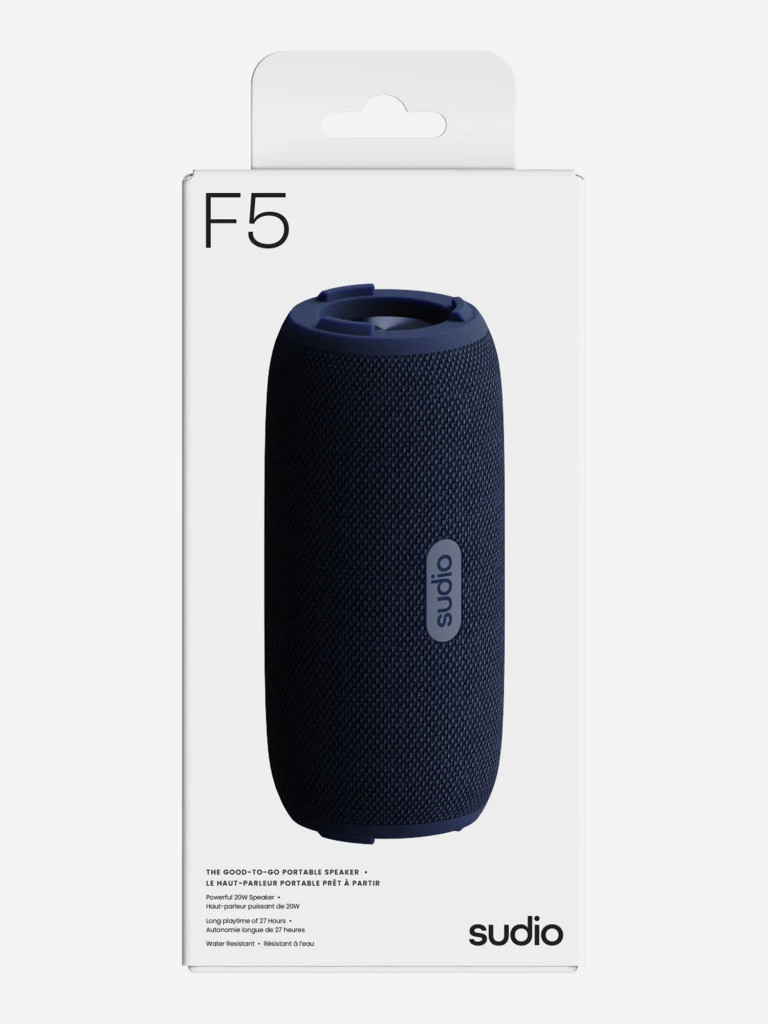 Беспроводная портативная колонка Sudio F5 Portable Bluetooth Speaker, цвет: синий