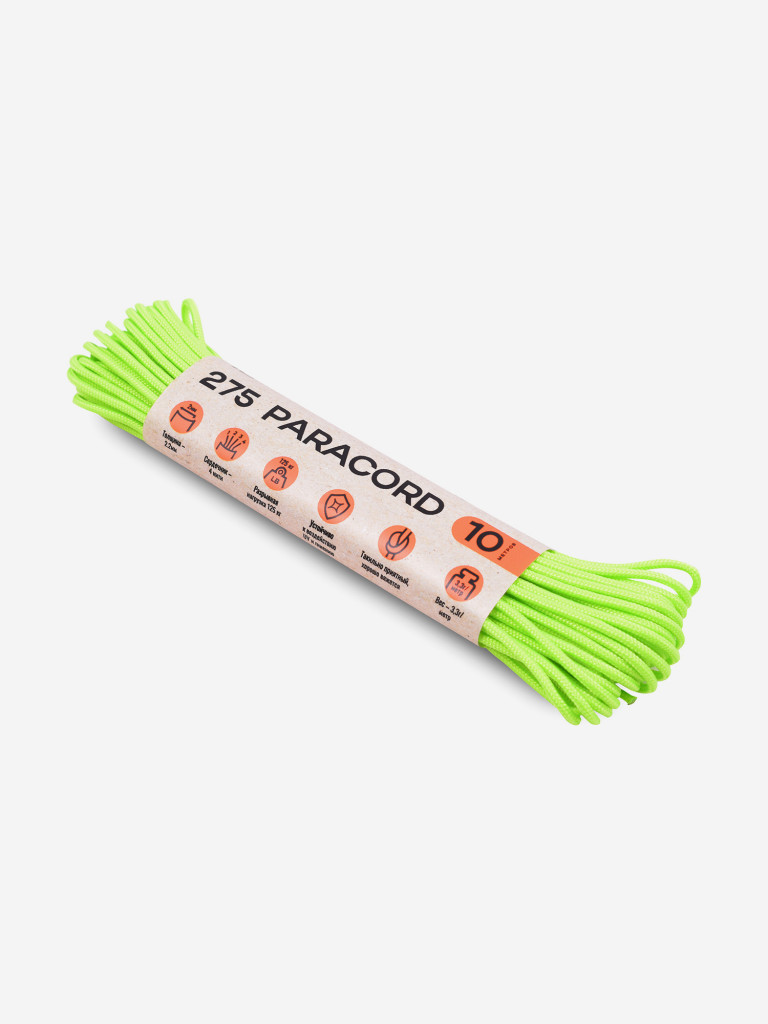 Паракорд 275 T-Gear x CORD nylon 10м (Neon Green)