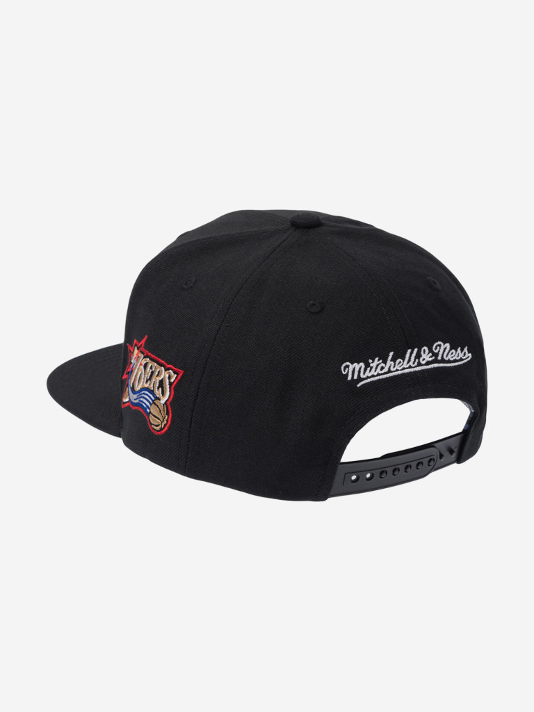 Бейсболка с прямым козырьком MITCHELL NESS HS11486-P76BLCK Philadelphia 76Ers NBA (черный)