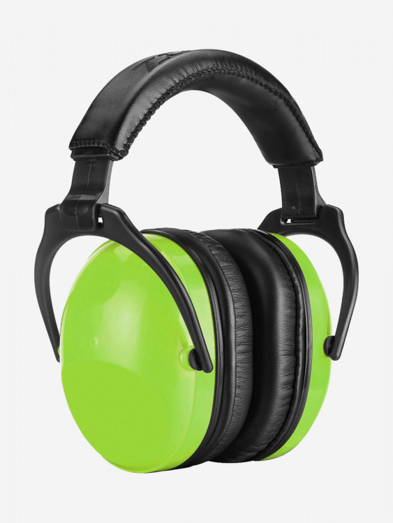 Наушники противошумные ShotTime 15 стрелковые, NRR 22dB, оголовье экокожа+полиуретан, амбушюры поролон, салатовые, 200г
