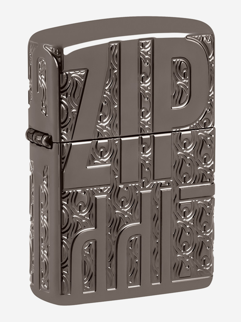 Зажигалка бензиновая ветроустойчивая Zippo Reverse Carve Black Ice