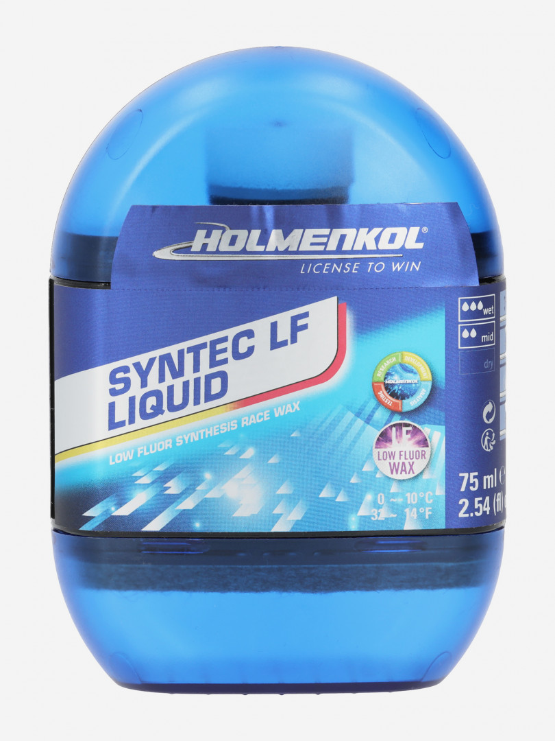 фото Мазь скольжения holmenkol syntec lf liquid, голубой