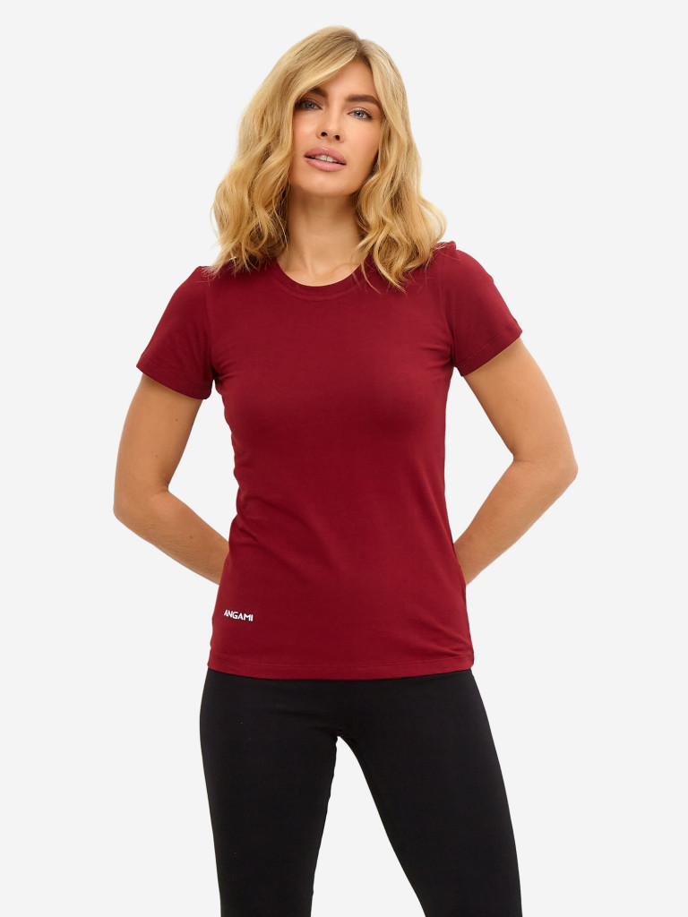 Футболка женская бордовая ANGAMI