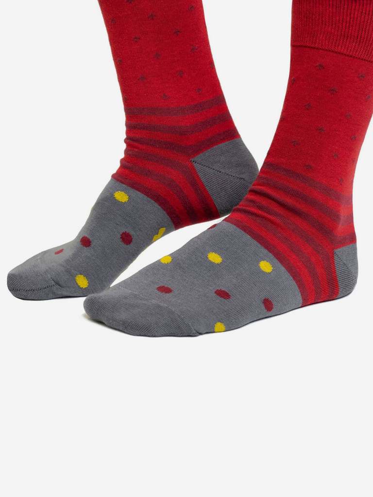 Носки с узорами St.Friday Socks с горошинами Красные