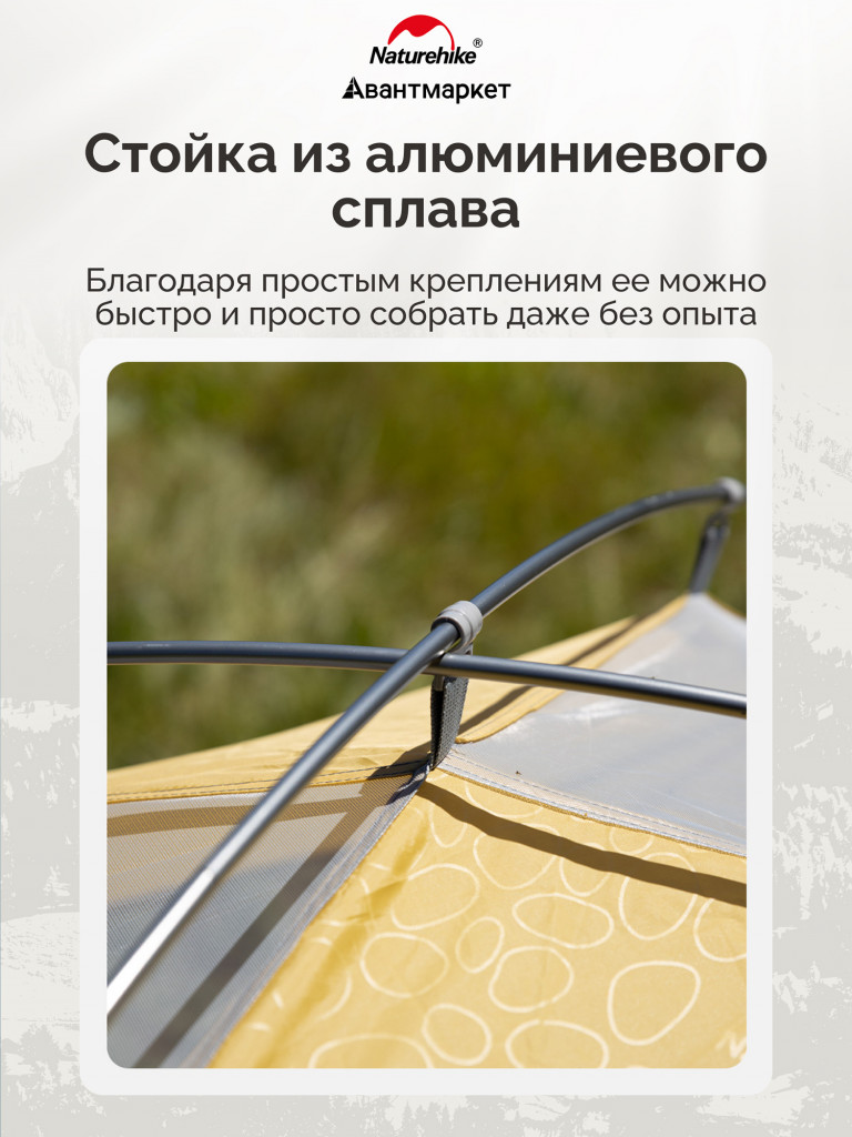 Палатка Naturehike P-Series NH18Z022-P 210T/65D, двухместная