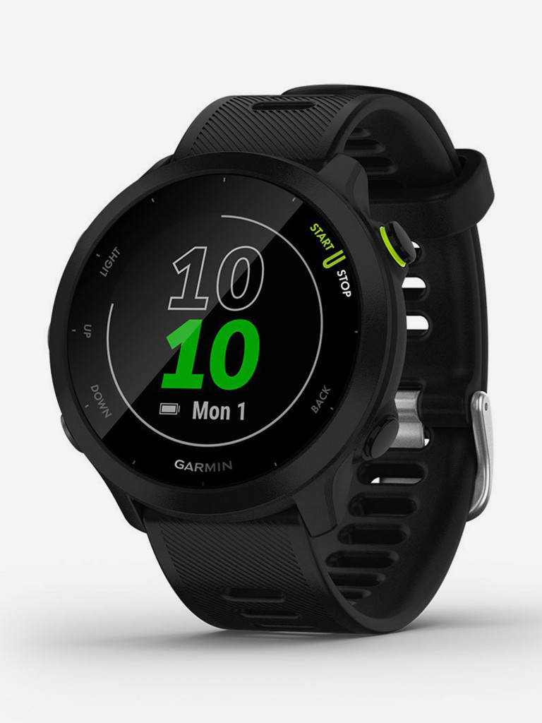 Спортивные наручные часы Garmin Forerunner 55 Black черный цвет — купить за  29490 руб., отзывы в интернет-магазине Спортмастер