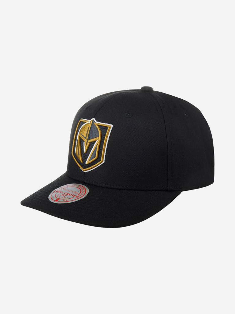 Бейсболка с прямым козырьком MITCHELL NESS HHSS5370-VGKYYPPPBLCK Vegas Golden Knights NHL (черный)