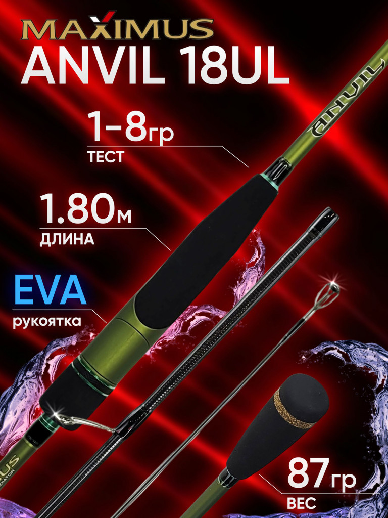 Спиннинг Maximus ANVIL 18UL 1.80м 1-8гр