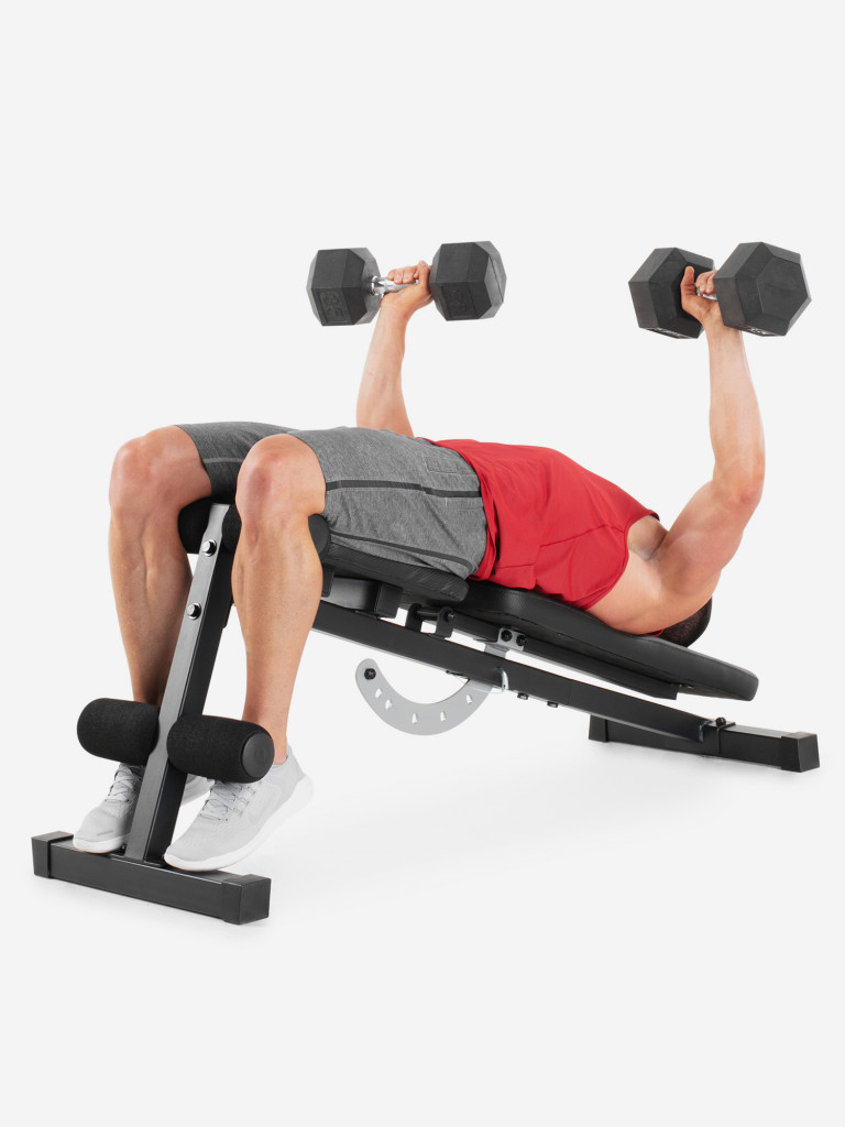 Наклонная скамья PRO-FORM Incline/Decline Bench XT чёрный/серый цвет —  купить за 11999 руб., отзывы в интернет-магазине Спортмастер