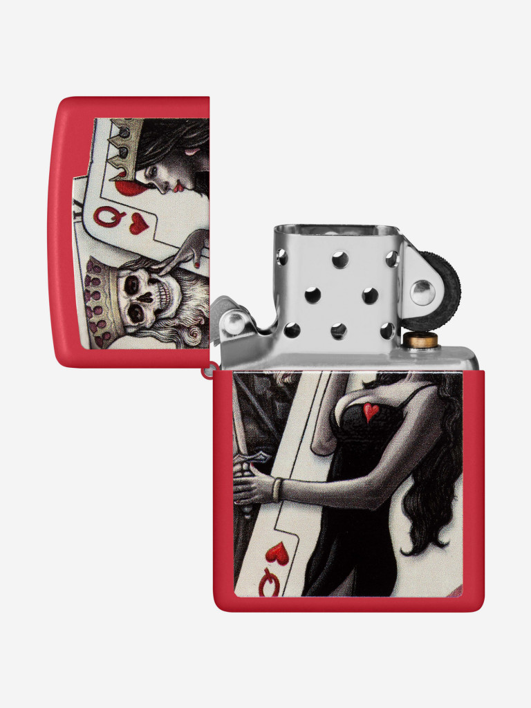 Зажигалка бензиновая ZIPPO 48624 Skull King Queen Beauty
