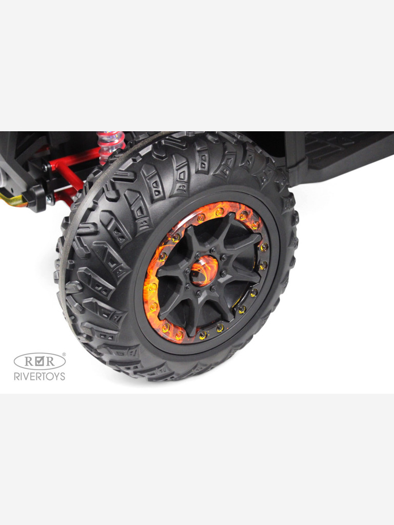 Детский электроквадроцикл RIVERTOYS Z111ZZ огненный