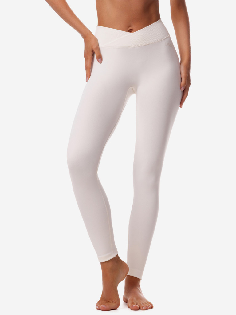 Легинсы спортивные женские SOGU белые LEGGIN SPORT