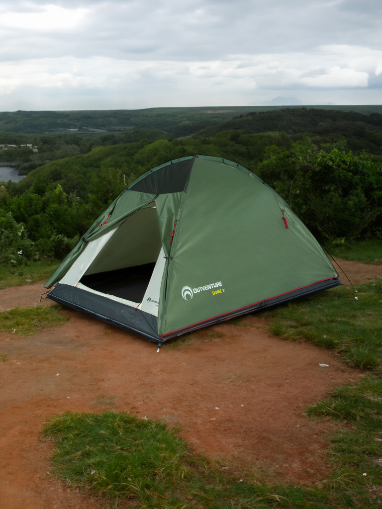 Палатка 2-местная Outventure Dome 2 темно-зеленый цвет — купить за 3999  руб. со скидкой 20 %, отзывы в интернет-магазине Спортмастер