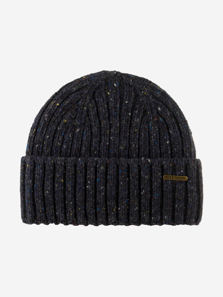 Шапка с отворотом STETSON 8599390 BEANIE DONEGAL WOOL (серый)