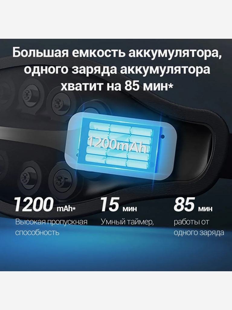 Массажер для глаз Deerma DEM-M301E 5 режимов с теплым компрессом, ВТ музыкой и голосовыми подсказками