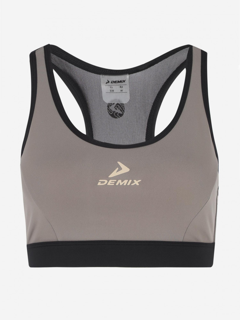 фото Спортивный топ бра demix activemove trail mesh back, коричневый