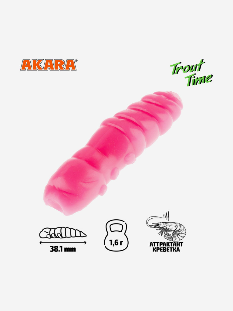 Силиконовая приманка Akara Trout Time TERMITE 1,5 Shrimp 420 (20 шт.)