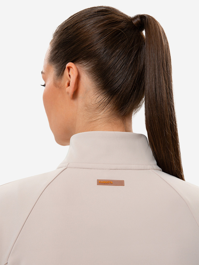 Лонгслив женский RAQUETA SPORT на молнии Slim Fit, Beige