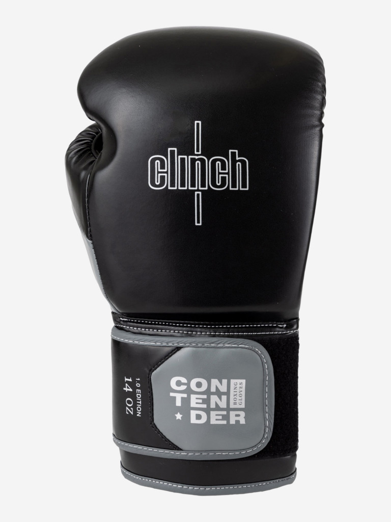 Перчатки боксерские Clinch Contender черно-серые