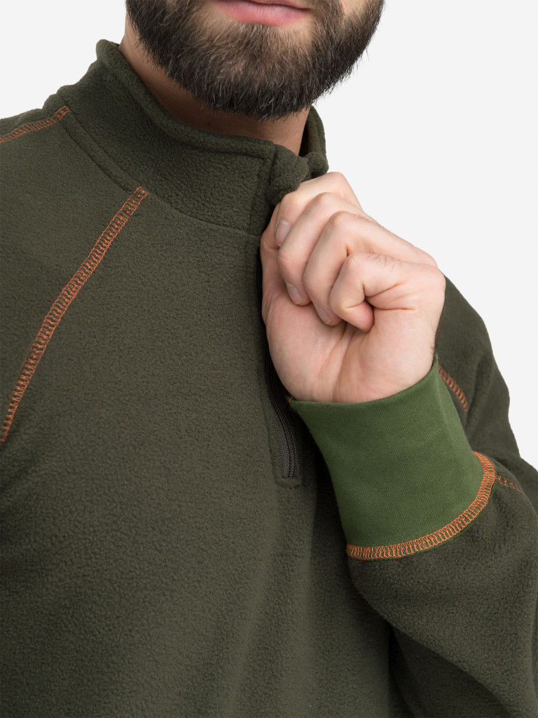 Термобелье HUNTSMAN Thermoline ZIP мужское на молнии флисовое второго слоя для охоты и рыбалки