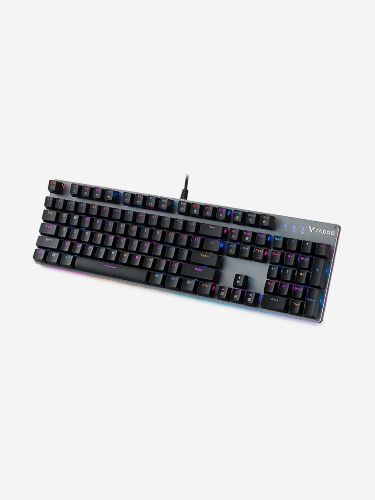 RAPOO Игровая механическая клавиатура проводная V520, цвет - черный