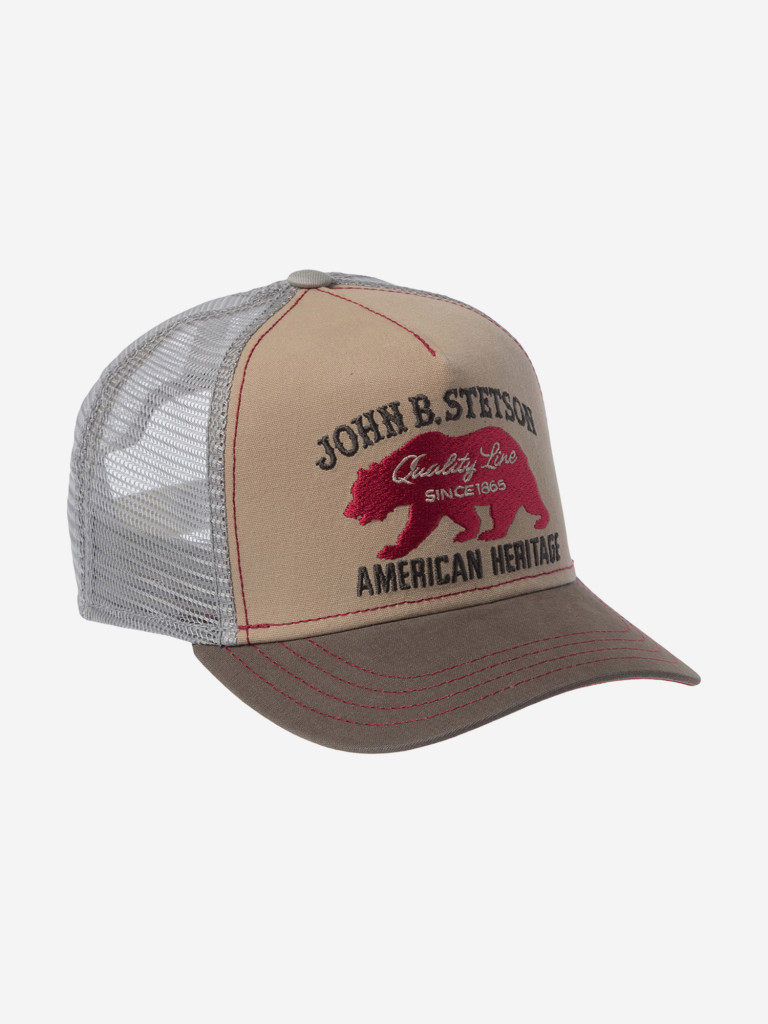 Бейсболка с сеточкой STETSON 7751101K TRUCKER CAP BEAR (бежевый)