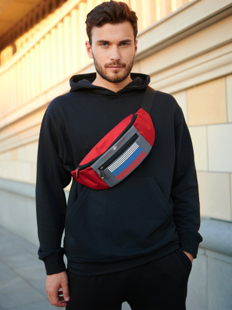 Сумка поясная CYBERPIX Cyber Slingbag FCSM красная для фанатов футбольного клуба "Спартак-Москва"
