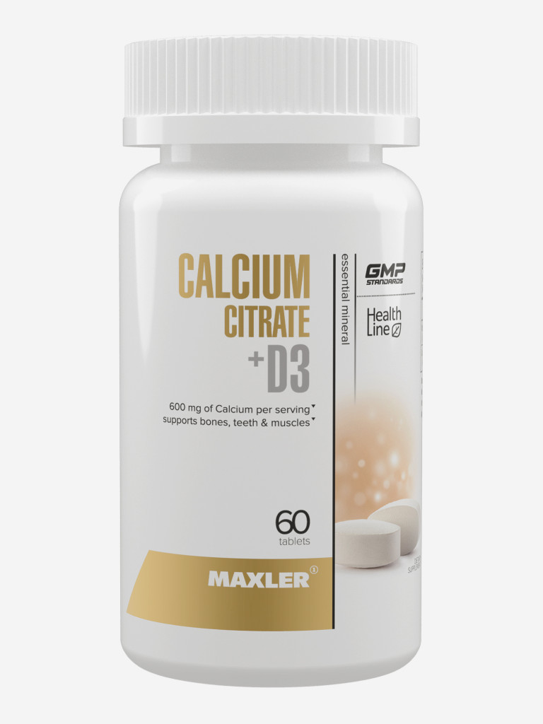 Витаминно-минеральный комплекс Цитрат кальция + витамин Д3 Maxler Calcium Citrate + D3, 60 таблеток