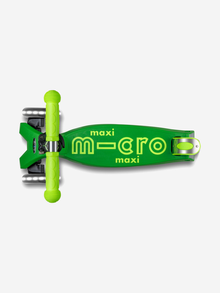 Самокат Micro Maxi Deluxe Led Складной Неоновый Зеленый 2026