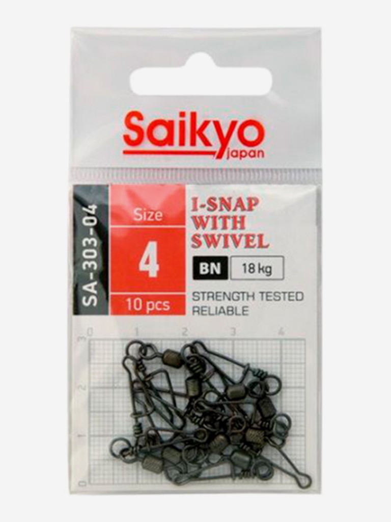 Вертлюг с застежкой Saikyo SA-303-04 (2 упаковки по 10 штук)