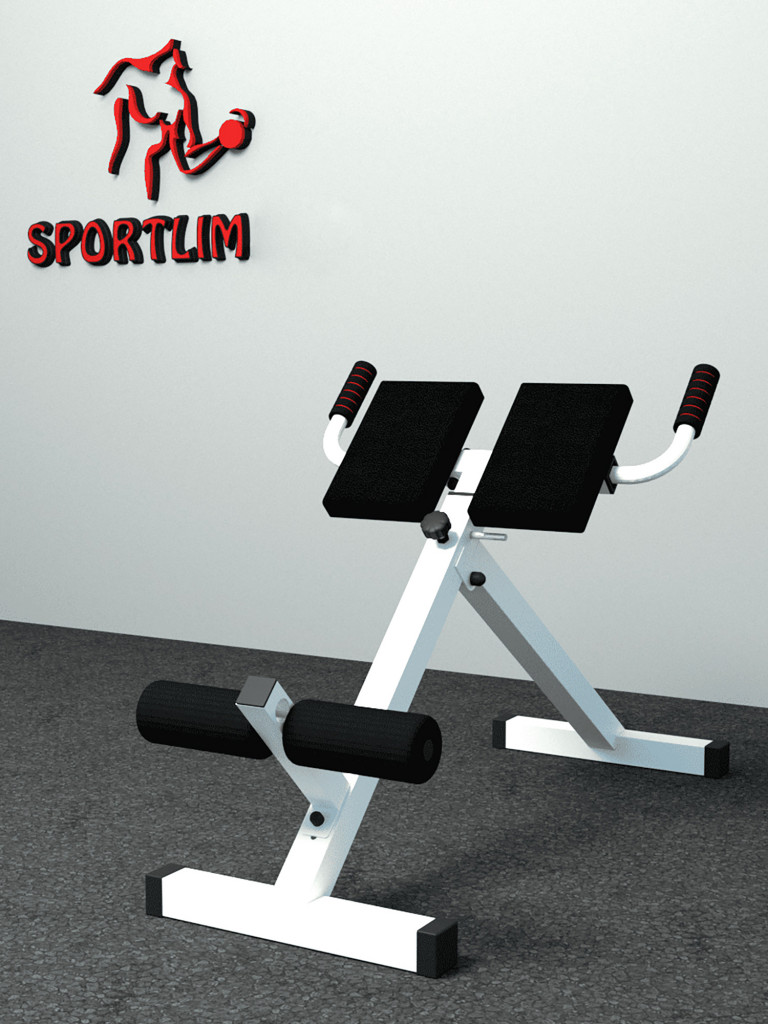 Скамья для гиперэкстензии спины Sportlim белая