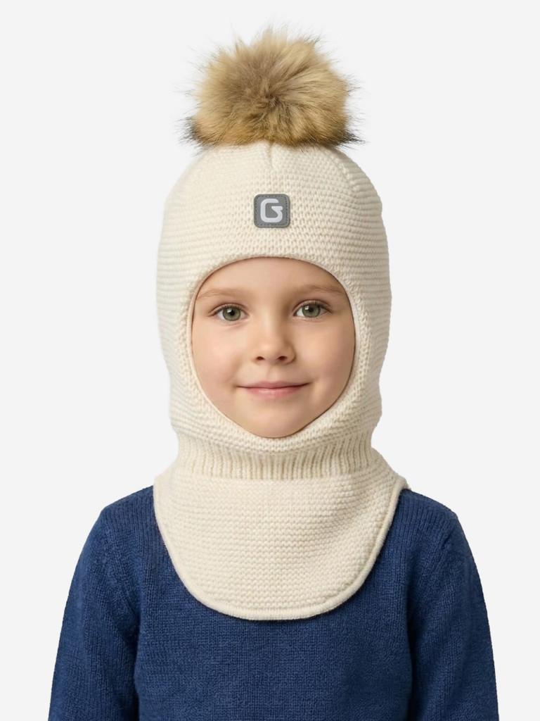 Шапка-шлем для девочки GUSTI GW25AC1228G-MILK
