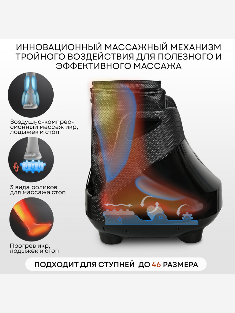 Массажер для ног PLANTA MF-30 Черный цвет — купить за 20216 руб. со скидкой  49 %, отзывы в интернет-магазине Спортмастер