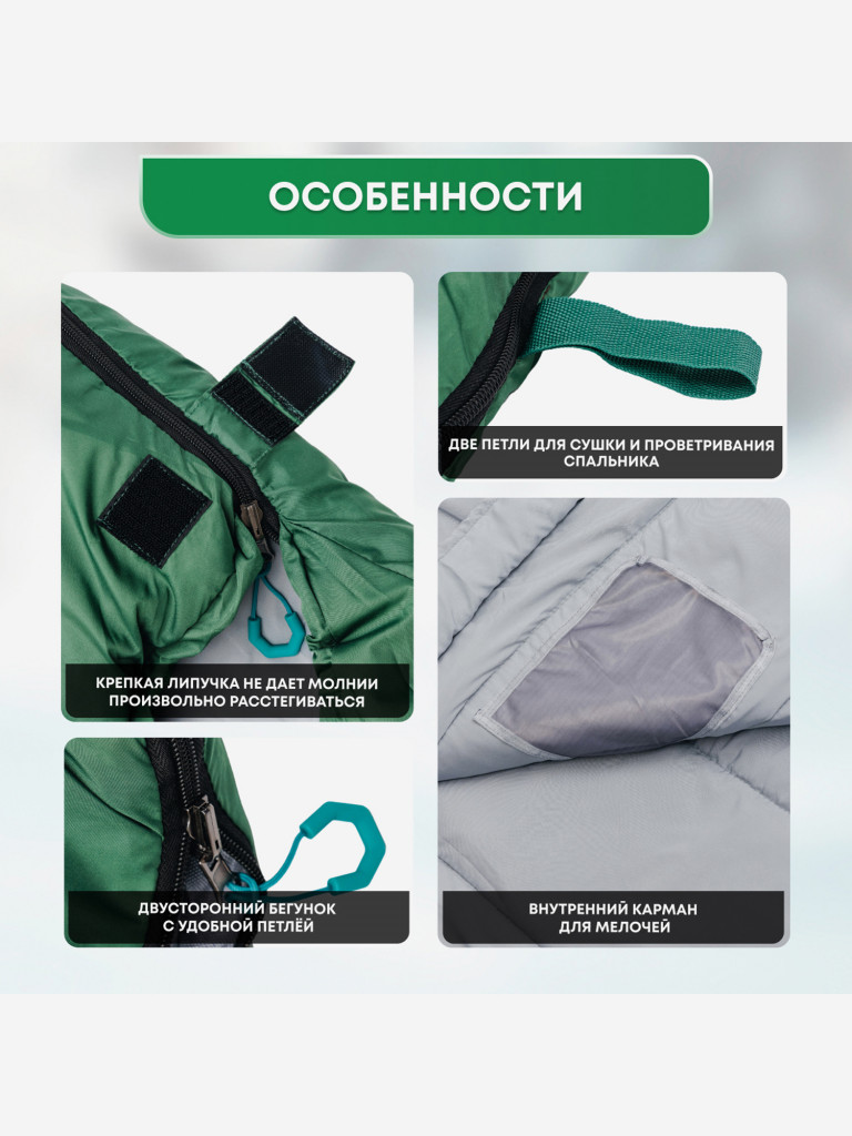 Спальный мешок зимний -20, Blau Fish, левый