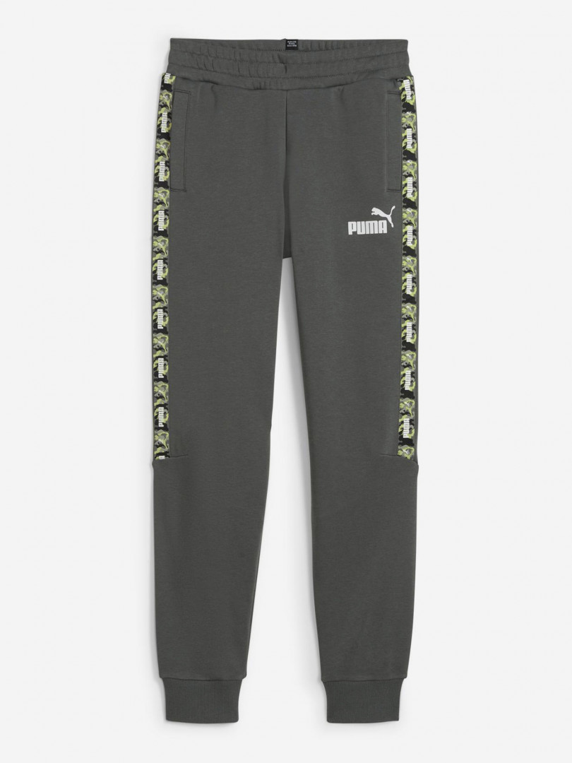 Брюки для мальчиков PUMA Ess Tape Camo Sweatpants 30091330299 Зеленый, размер 164,152,140, фото 1