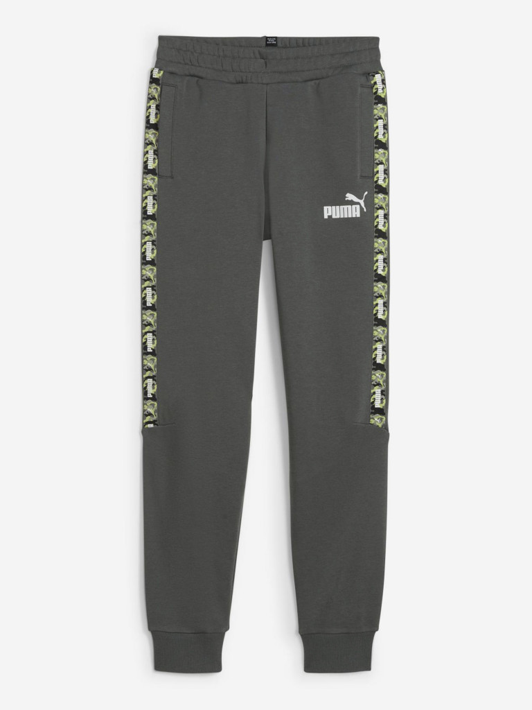 Брюки для мальчиков PUMA Ess Tape Camo Sweatpants темно-зеленый цвет —  купить за 2659 руб. со скидкой 30 %, отзывы в интернет-магазине Спортмастер