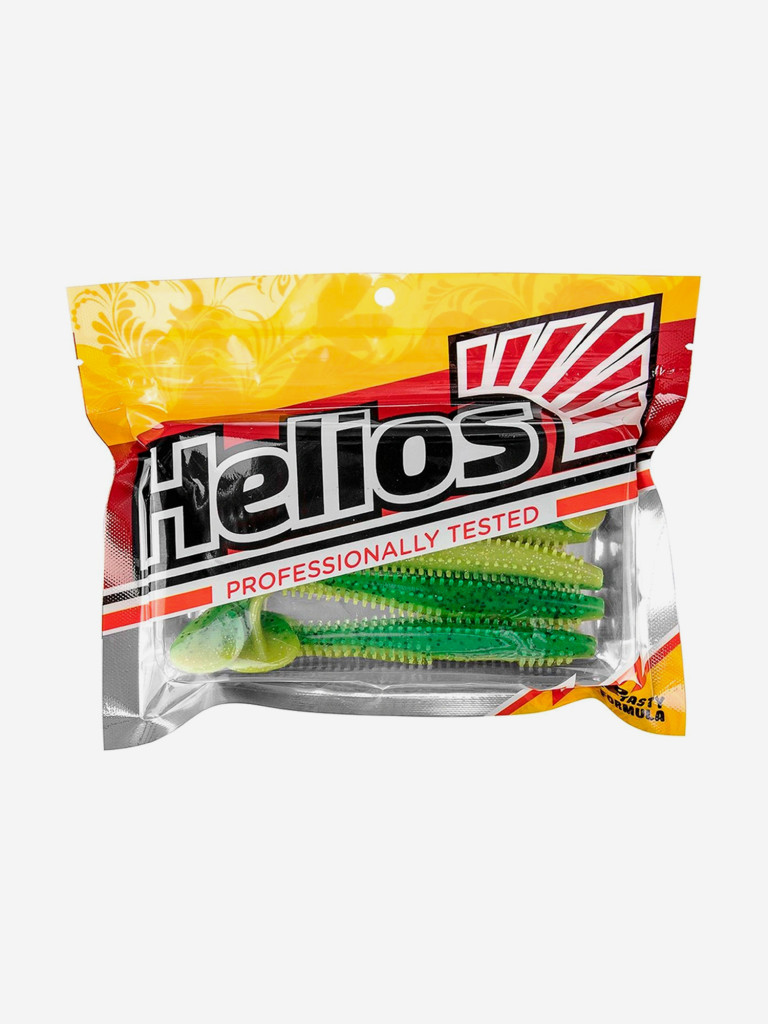 Мягкая приманка Helios Shaggy, 5,12'' / 13 см, Green Lime, 5 шт (HS-18-010)