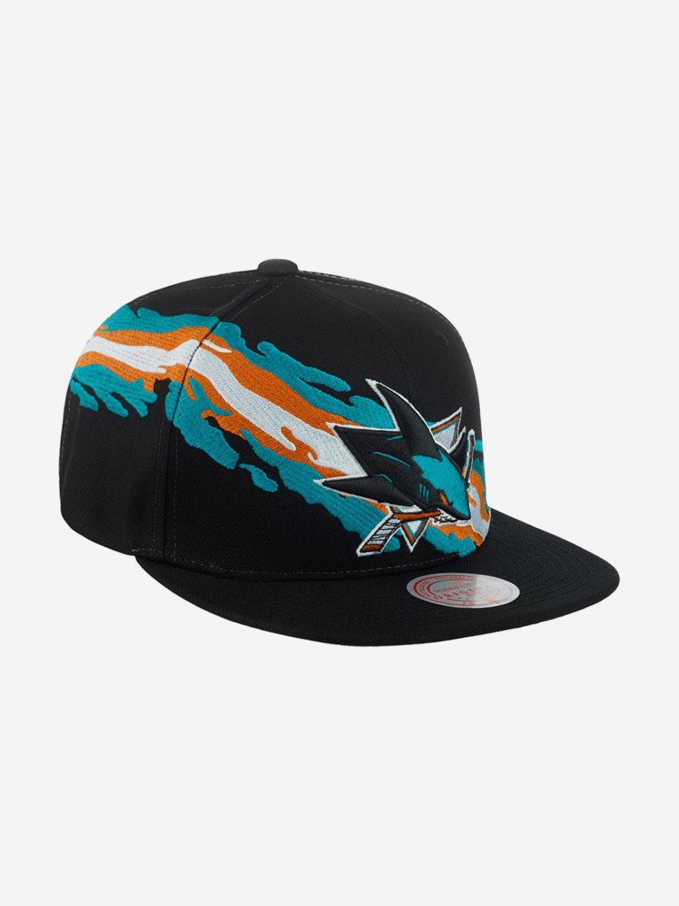 Бейсболка с прямым козырьком MITCHELL NESS 6HSSSH22087-SJSBLCK San Jose  Sharks NHL (черный)