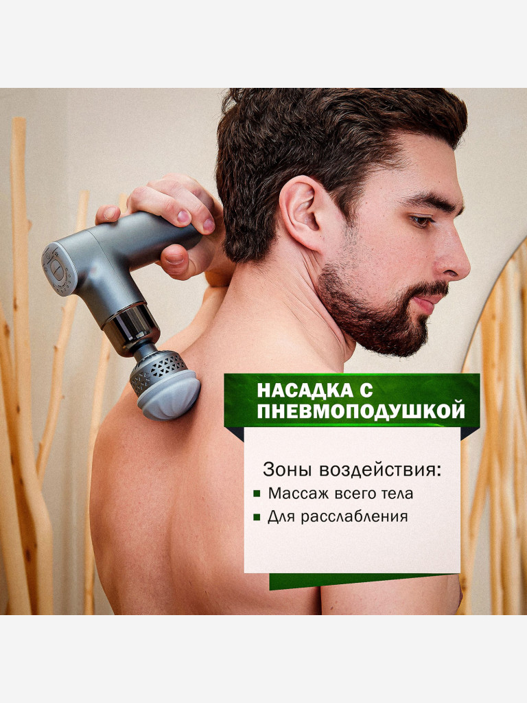 Перкуссионный массажер для спины и тела пистолет LANIQUE LQ-100 PRO