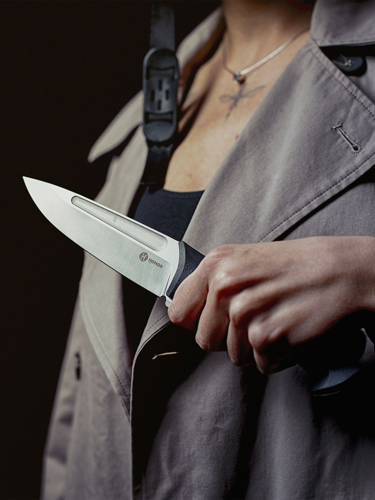 Нож фиксированный туристический Honor knives Berserk X, D2