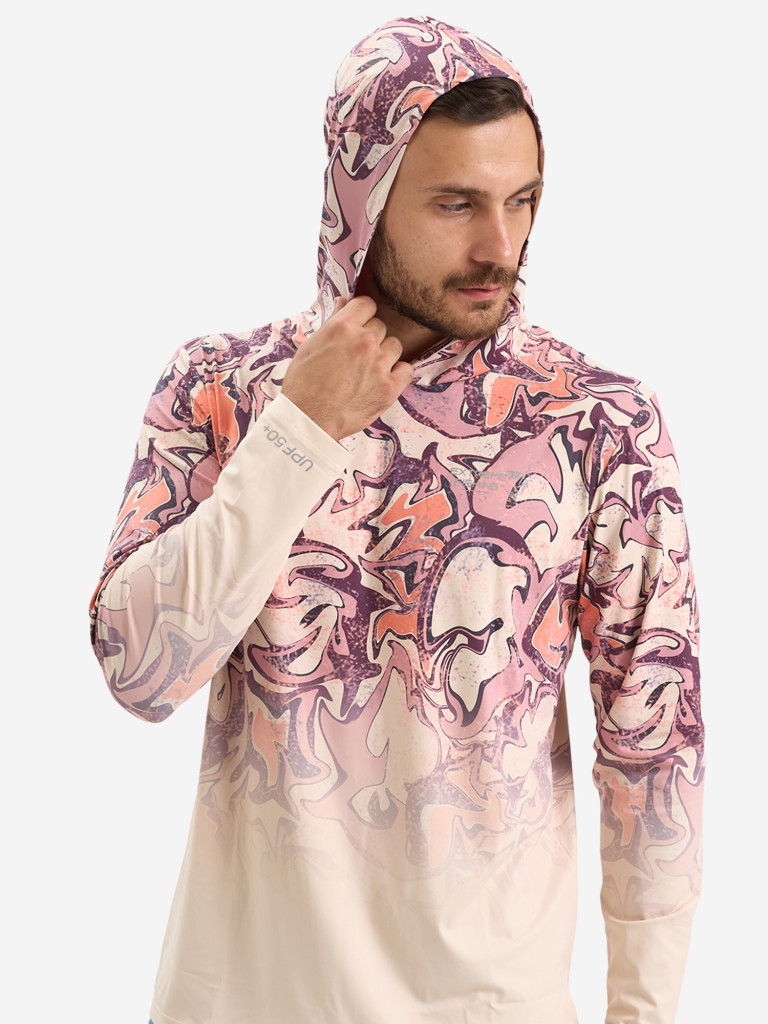 Лонгслив мужской Extreme Fishing ADD-G704H для рыбалки, с капюшоном, UPF50+ с защитой от насекомых