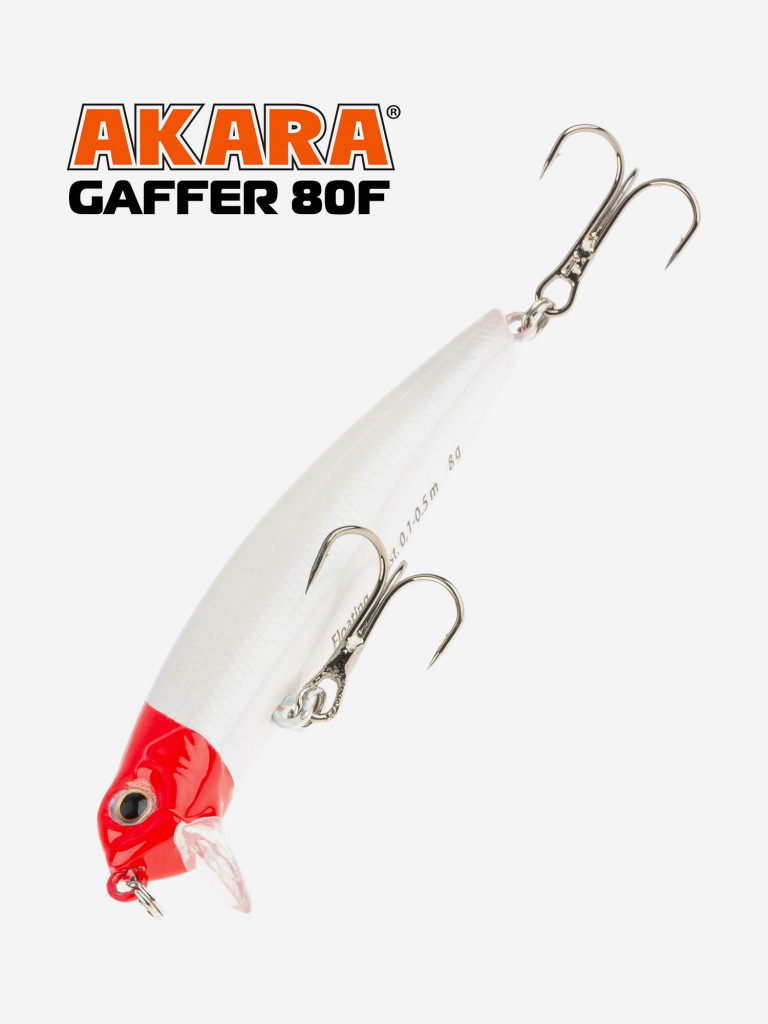 Воблер Akara Gaffer 80F 8 гр. минноу, плавающий, твичинговый, на щуку A28