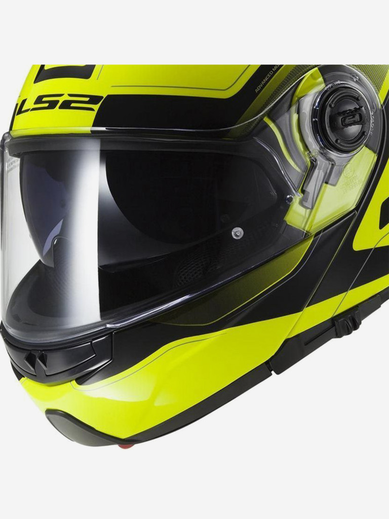 Мотошлем FF325 STROBE ELECTRIC SNOW CIVIK снегоходный LS2 (желто-черный глянцевый)