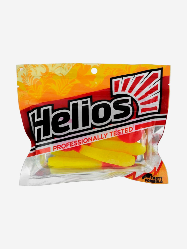 Мягкая приманка Helios Long Hybrid, 3,55" / 9,0 см, Yellow RT, 7 штук (HS-15-038)