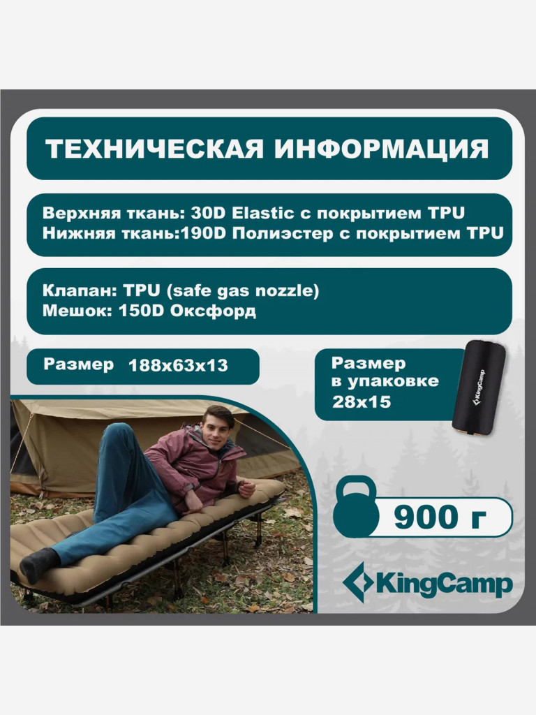 Коврик надувной KingCamp 2013 NYBORY 10