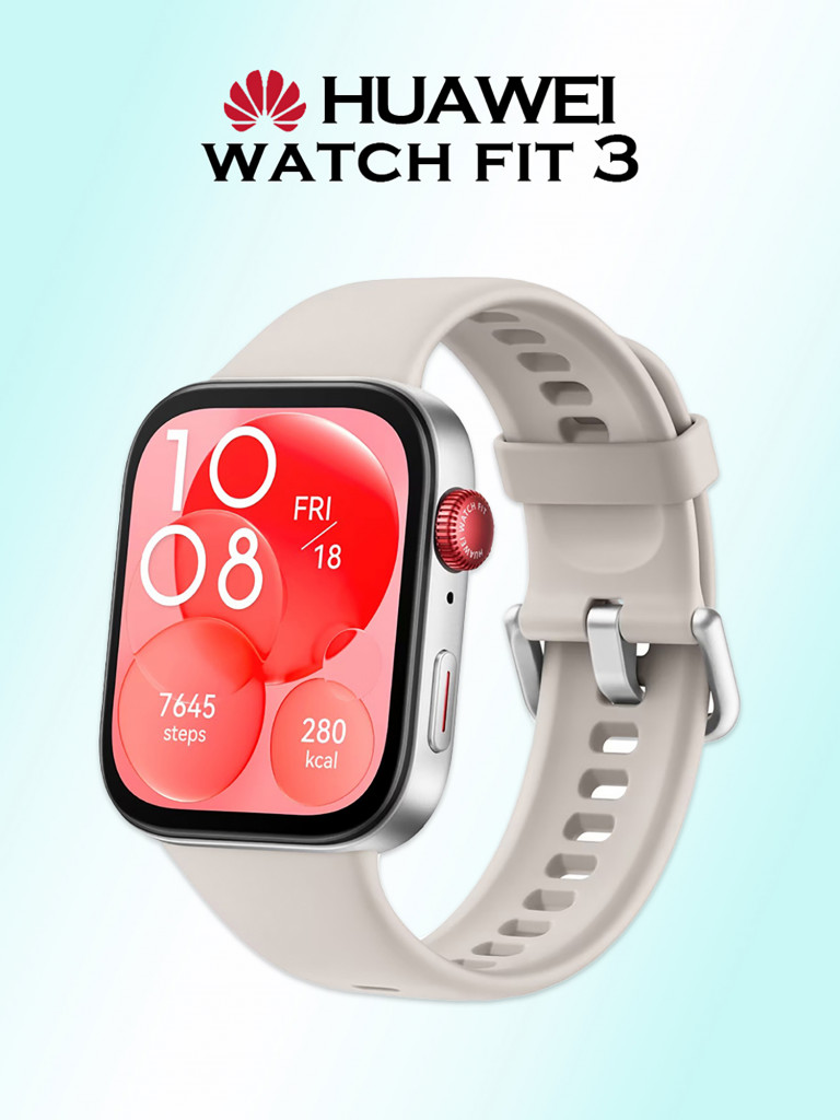 Умные часы HUAWEI Fit 3, 55020CJG, лунно-белые