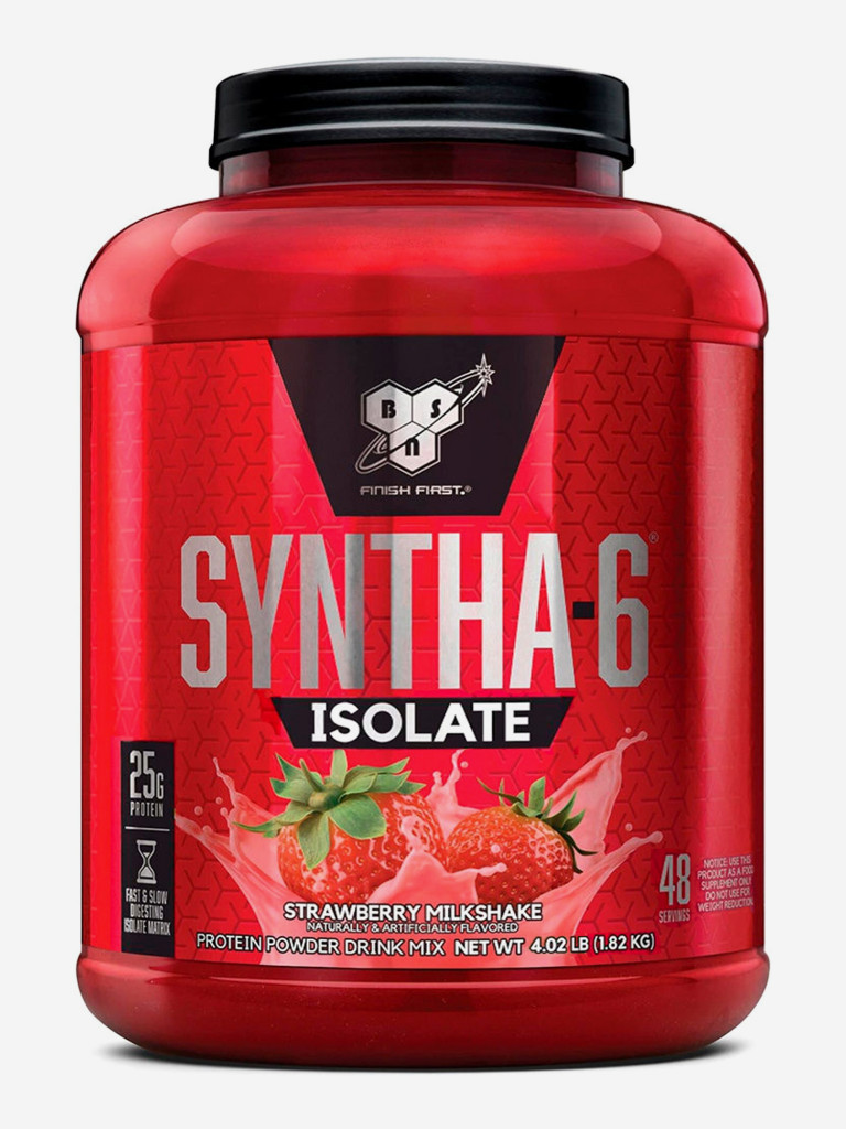 Протеин BSN Syntha-6 Isolate, 1820, Клубничный молочный коктейль
