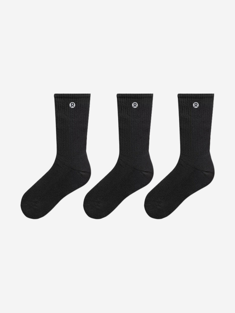 Носки Lululemon Daily Essential Mid Calf повседневные унисекс (3 пары)