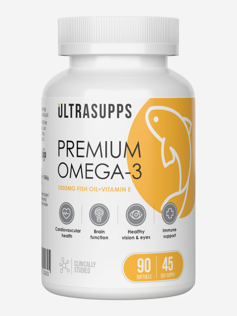 фото Омега-3 ultrasupps, 90 шт, белый